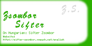 zsombor sifter business card